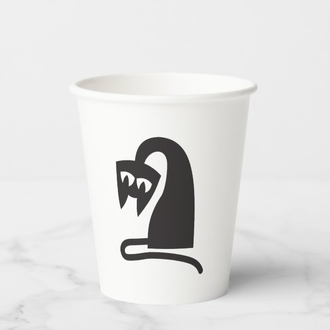 Vasos De Papel Scary Cat (Anverso)