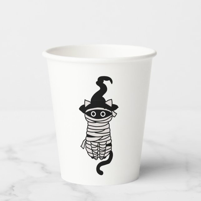 Vasos De Papel Scary cat wrapped (Anverso)