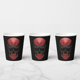 Vasos De Papel Scary Halloween Skull