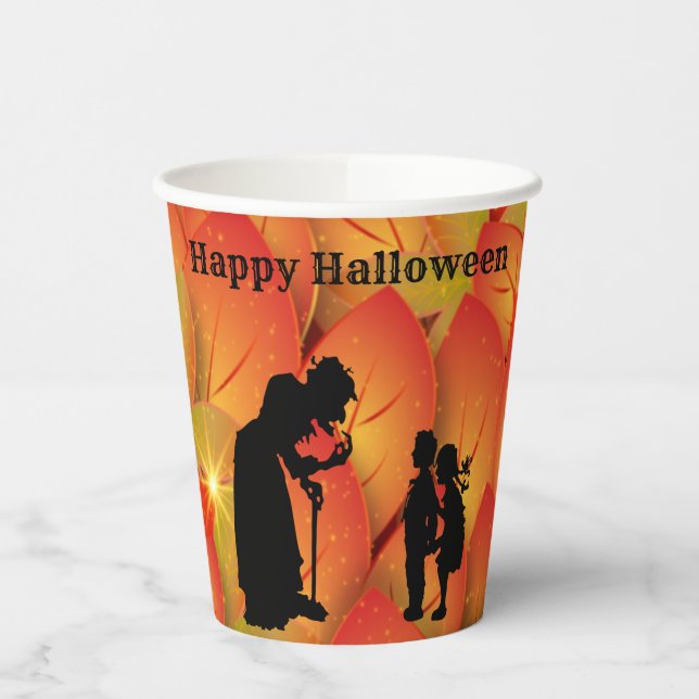 Vasos De Papel Scary Witch Halloween (Izquierda)