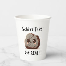 Schist Got Real - Nerdy Rock Pun - Felicitaciones/