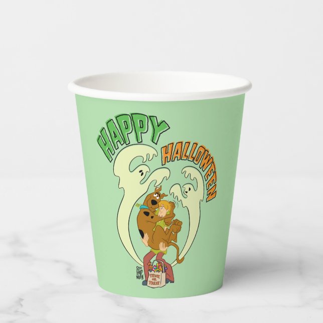 Vasos De Papel Scooby-Doo | Feliz Halloween (Anverso)