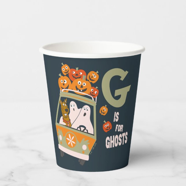 Vasos De Papel Scooby-Doo | G es para Ghosts (Anverso)