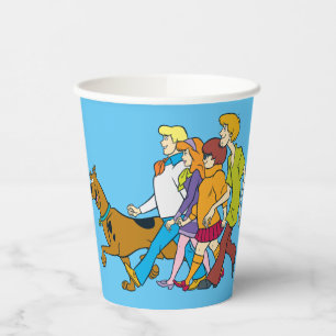 Vasos De Papel Scooby-Doo   Grupo entero 18 Mystery Inc