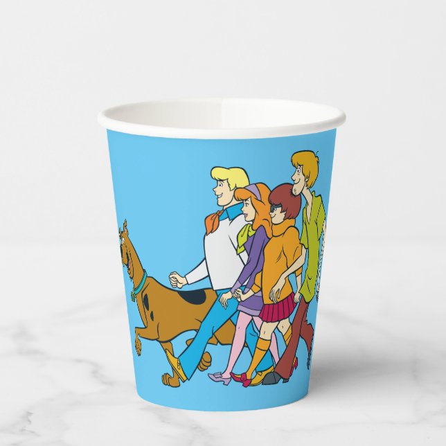Vasos De Papel Scooby-Doo | Grupo entero 18 Mystery Inc (Izquierda)