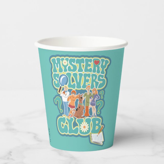 Vasos De Papel Scooby-Doo y la pandilla "Mystery Solvers Club" (Anverso)