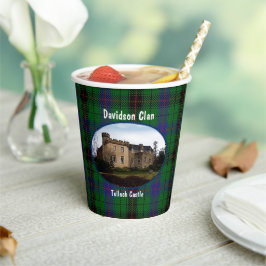 Vasos De Papel Scottish Davidson Clan Castle Tartan