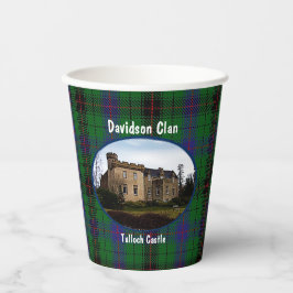 Vasos De Papel Scottish Davidson Clan Castle Tartan