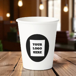 Vasos De Papel Script de empresa de logotipos personalizados