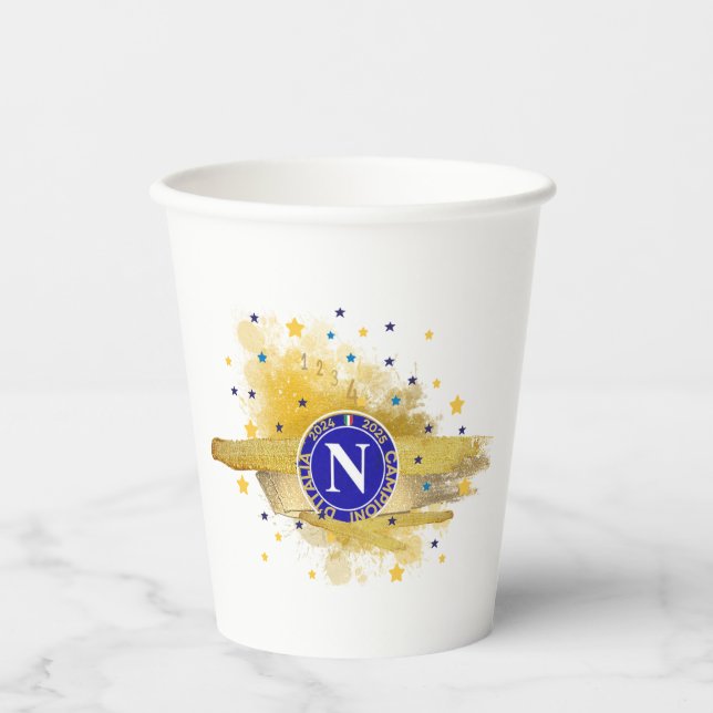 VASOS DE PAPEL SCUDETTO NAPOLI 2025 (Anverso)