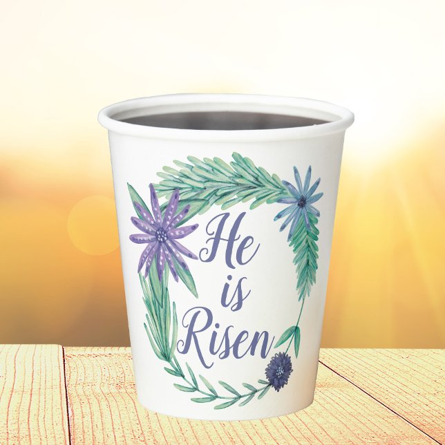 Vasos De Papel Se ha vuelto Fiesta religioso floral de Pascua (Subido por el creador)