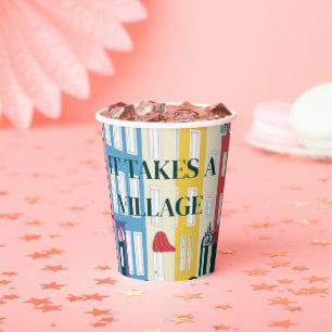 Vasos De Papel Se necesita un Baby Shower de Village Modern Craft