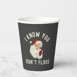 Vasos De Papel Sé que no usaste hilo dental Navidad Dental Divert