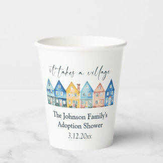 Vasos De Papel "Se Toma Una Aldea" Adopción / Ducha De Techo