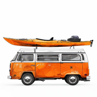 Vasos De Papel Sea Kayak sobre el Naranja Van
