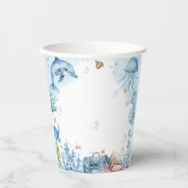 Vasos De Papel Sea You Soon Seashell Baby Shower