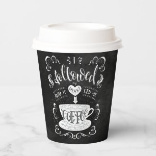 Vasos De Papel Seguí mi corazón y me llevó a café