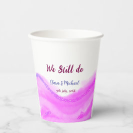 Vasos De Papel Seguimos haciendo brillo purpurina de color púrpur