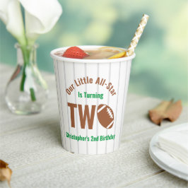 Vasos De Papel Segundo cumpleaños del fútbol de todas las estrell