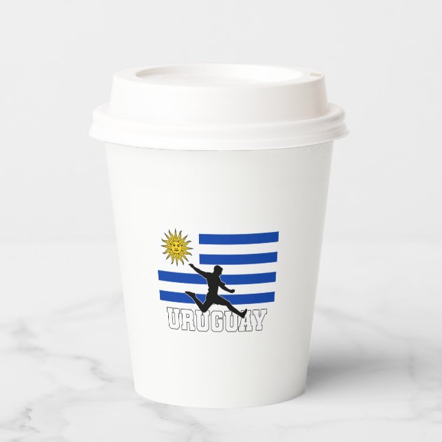 Vasos De Papel Selección De Fútbol De Uruguay (Anverso)