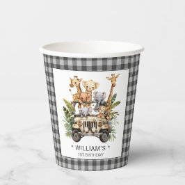 Vasos De Papel Selva salvaje de un Safari primer cumpleaños