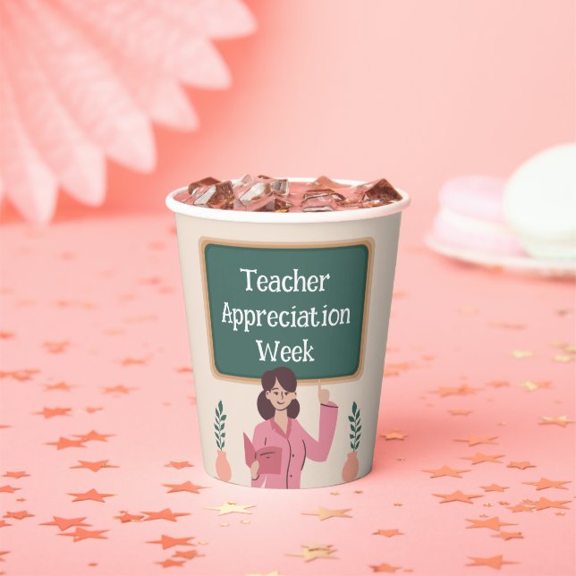 Vasos De Papel Semana de Apreciación del Profesor (in situ)