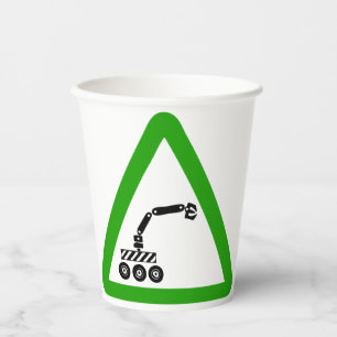 Vasos De Papel Señal de advertencia de cruce de robot