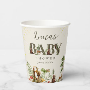 Vasos De Papel Señal de bienvenida para la ducha de bebé de Woodl