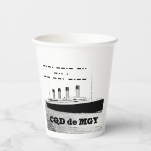 Vasos De Papel Señal Titanic CQD de MGY de socorro inalámbrico