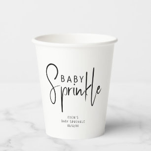 Vasos De Papel Sencilla Espolvorea Neutral de Bebé Moderno