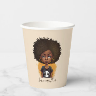 Vasos De Papel Sencilla mujer africana