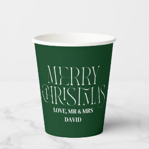 Vasos De Papel Sencilla pareja de vacaciones Trendy Sr y Sra. Nav