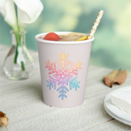 Vasos De Papel Sencillo copo de nieve