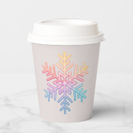 Vasos De Papel Sencillo copo de nieve