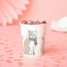 Vasos De Papel Sencillo gato lindo gatito animal miau mascota Val