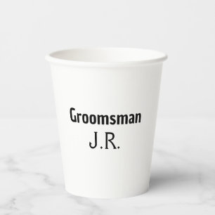 Vasos De Papel SENCILLO MINIMAL añade tu nombre regalo personaliz