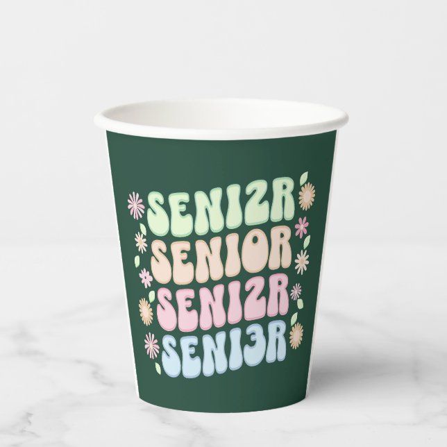 Vasos De Papel SENIOR 2023  T-Shirt (Anverso)