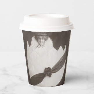 Vasos De Papel Señora del Huevo de Pascua Vintage