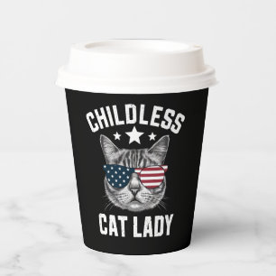 Vasos De Papel Señora Gata sin Hijos 2024