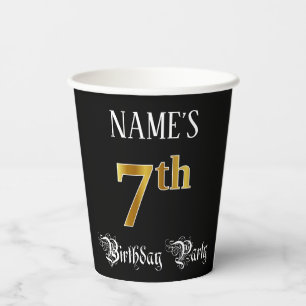 Vasos De Papel Séptima fiesta de cumpleaños — Guión de fantasía,