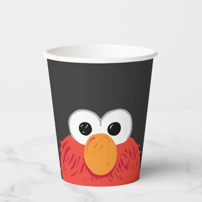 Vasos De Papel Sesame Street | Cara Grande de Elmo (Anverso)
