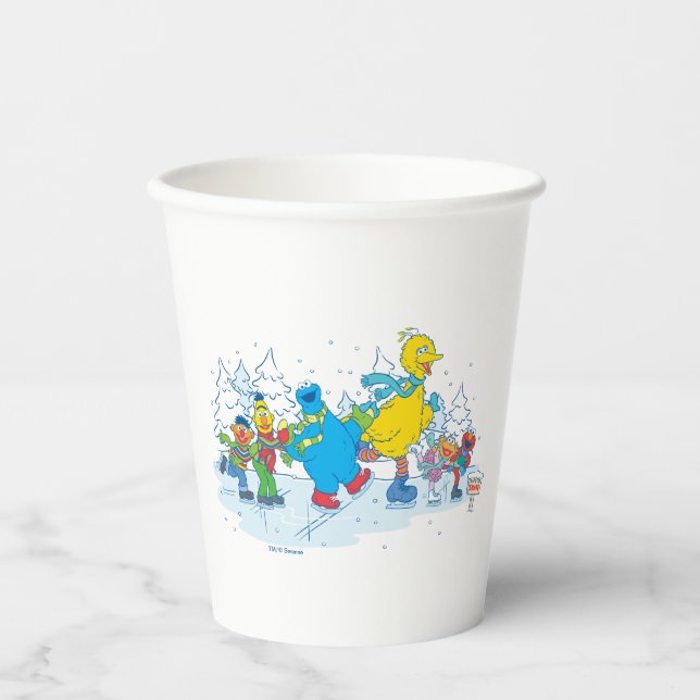 Vasos De Papel Sesame Street | Ice Skating Friends (Anverso)