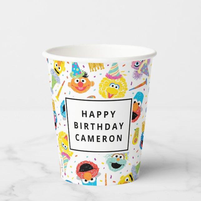 Vasos De Papel Sesame Street Pals Confetti Birthday (Anverso)