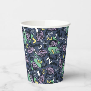 Vasos De Papel Sésamo Patrón de conde von Count Doodle