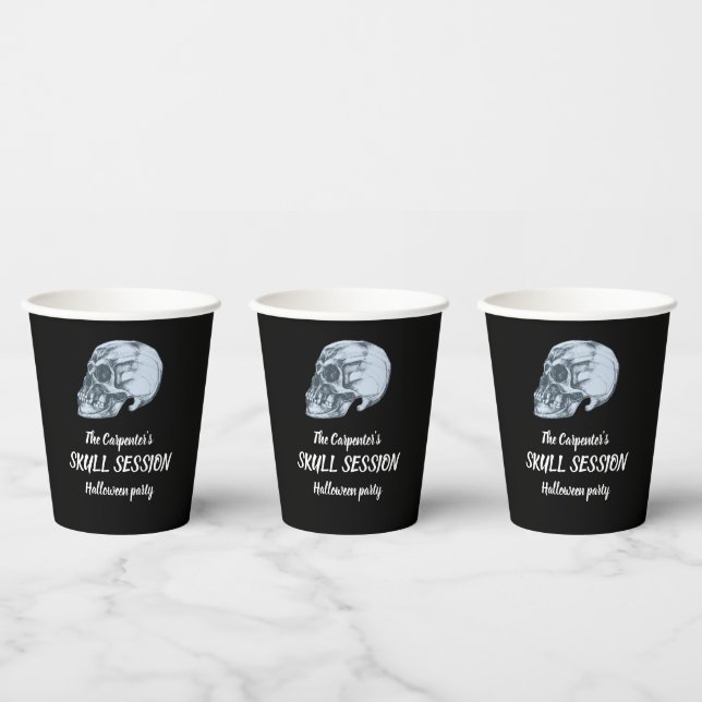 Vasos De Papel Sesión de cráneo de Halloween (Multi)