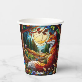 Vasos De Papel Seted Glass Look Red Fox