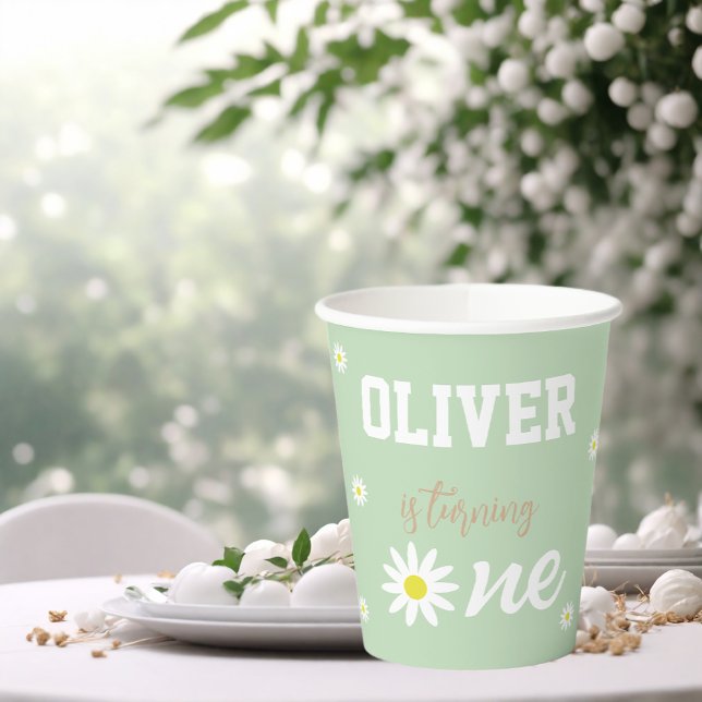 Vasos De Papel Sexo Daisy Neutral Primer Fiesta de cumpleaños Boh (Subido por el creador)