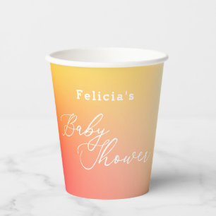 Vasos De Papel Sexo holográfico mínimo Baby Shower neutro