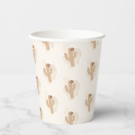 Vasos De Papel Sexo Neutral Boho Desert Cactus Baby Shower