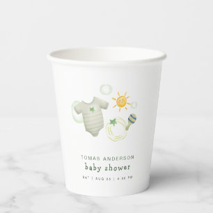 Vasos De Papel Sexo Neutral Sage Green Baby Clothes Toyower